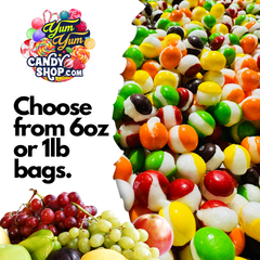 Freeze dried Rainbow Krunchies candy with choice of 6oz or 1lb bag sizes