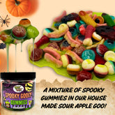 Sour Spooky Gooey Gummies Halloween Gummy Candy In Green Apple Slime Ultimate Scary Mix