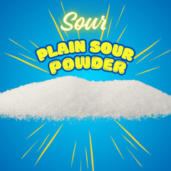 plain sour powder with a blue background and text