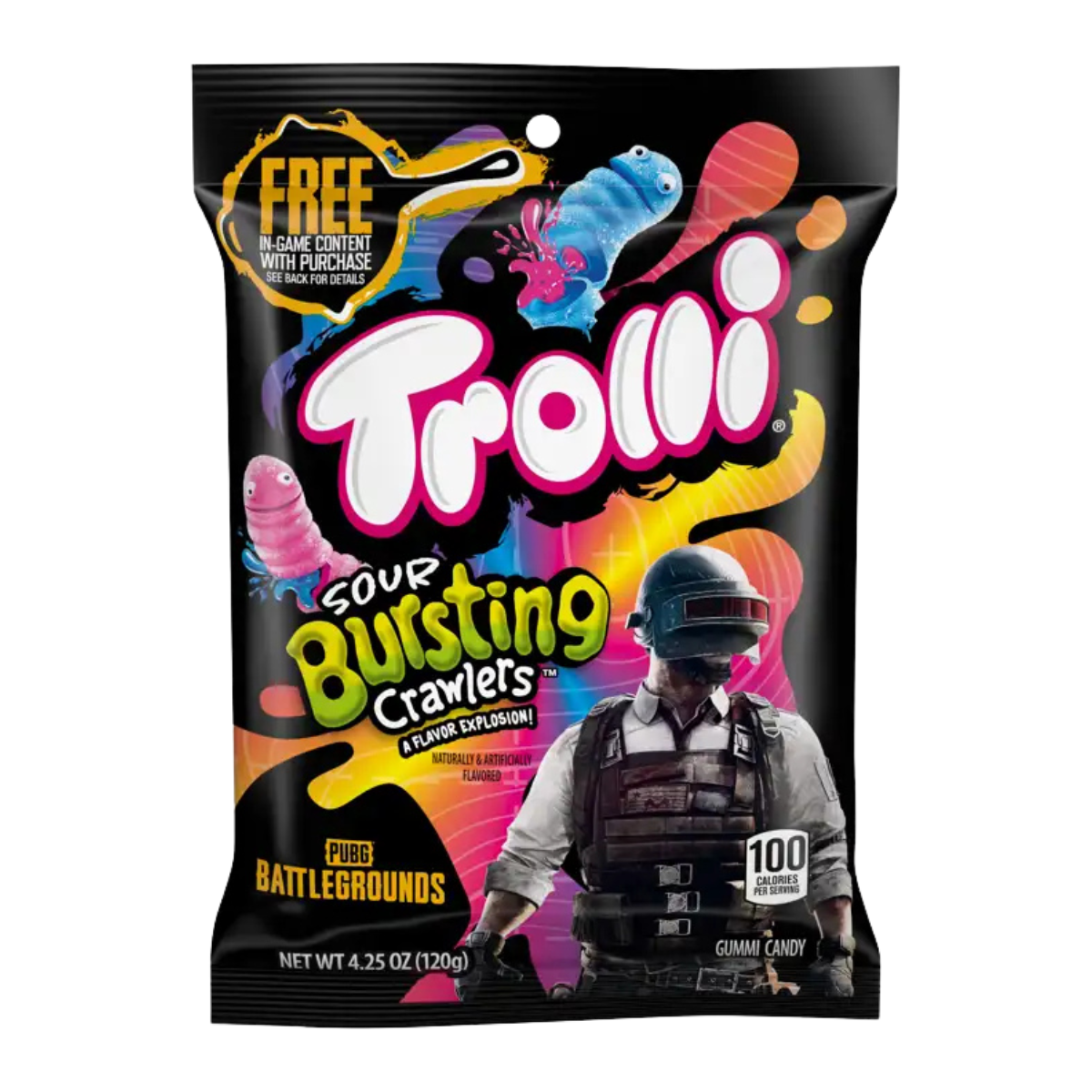 Trolli Gummy Candy Sour Bright Mix and Match 4.2 oz Bags Eggs Crawlers Strawberry Puffs Peachy Fruit Punch Sour Candy