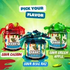 Sour Gooey Gummies – Blue Raspberry, Wild Cherry & Green Apple | Candy