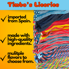 Timbo's 24" Premium Licorice Rope (Pack of 1) Multiple Flavors Sour Sweet Spicy High Quality Ingredients