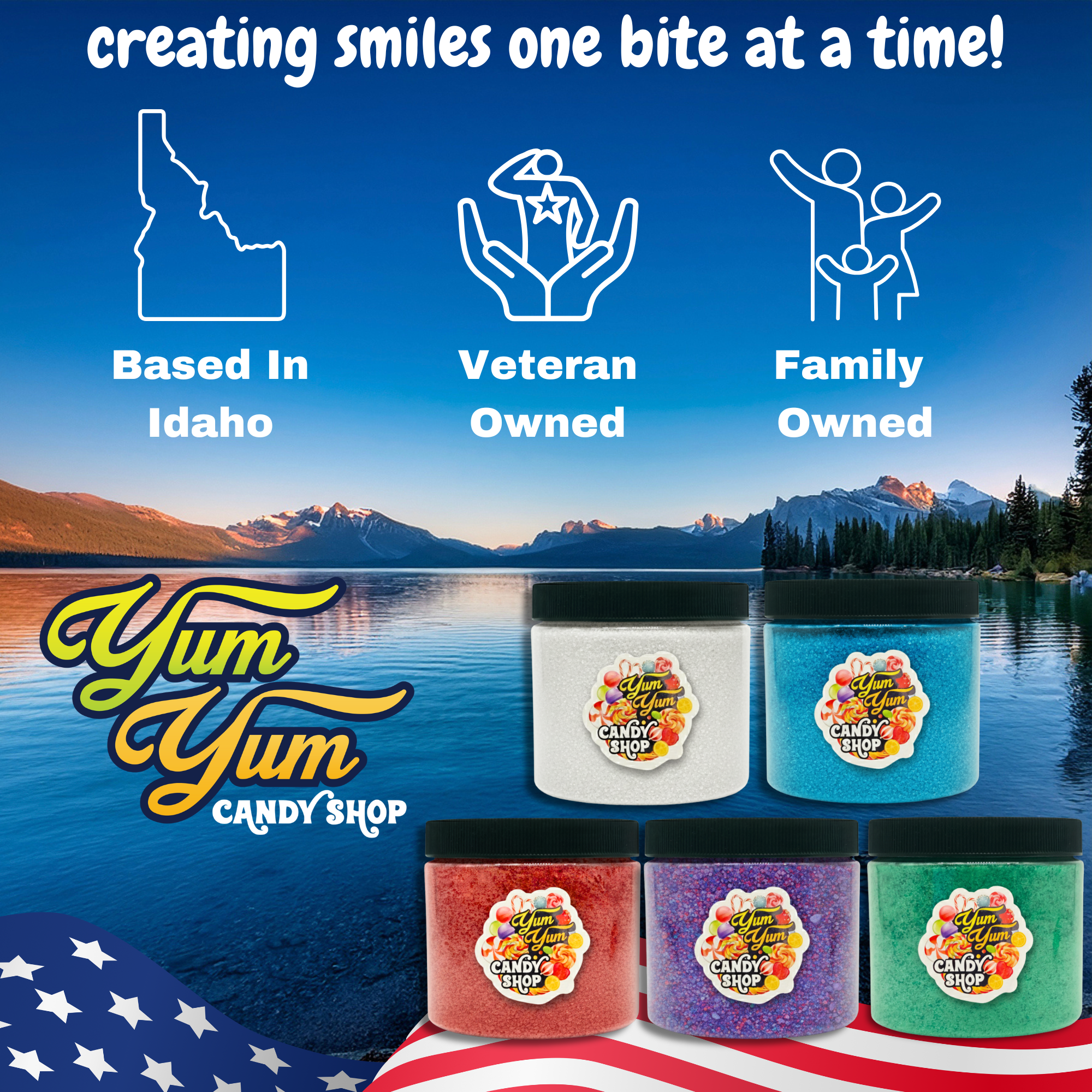 Candy Dipping Powder – Sour Blue Raspberry, Wild Cherry & Cotton Candy | Yum Yum Candy Shop