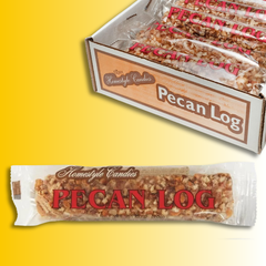 Crown Candy Pecan Logs Retro Classic Pecan Treat Individually Wrapped 2.5oz Pecan Log