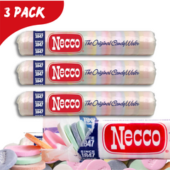 Necco Wafers Candy, 3 Pack (2 Ounce Rolls Each), The Original Candy Wafer Classic Retro Vintage Candy