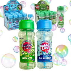 BubbleLick Edible Bubbles Green Apple Blue Raspberry Flavored – 2.5 oz Bottle