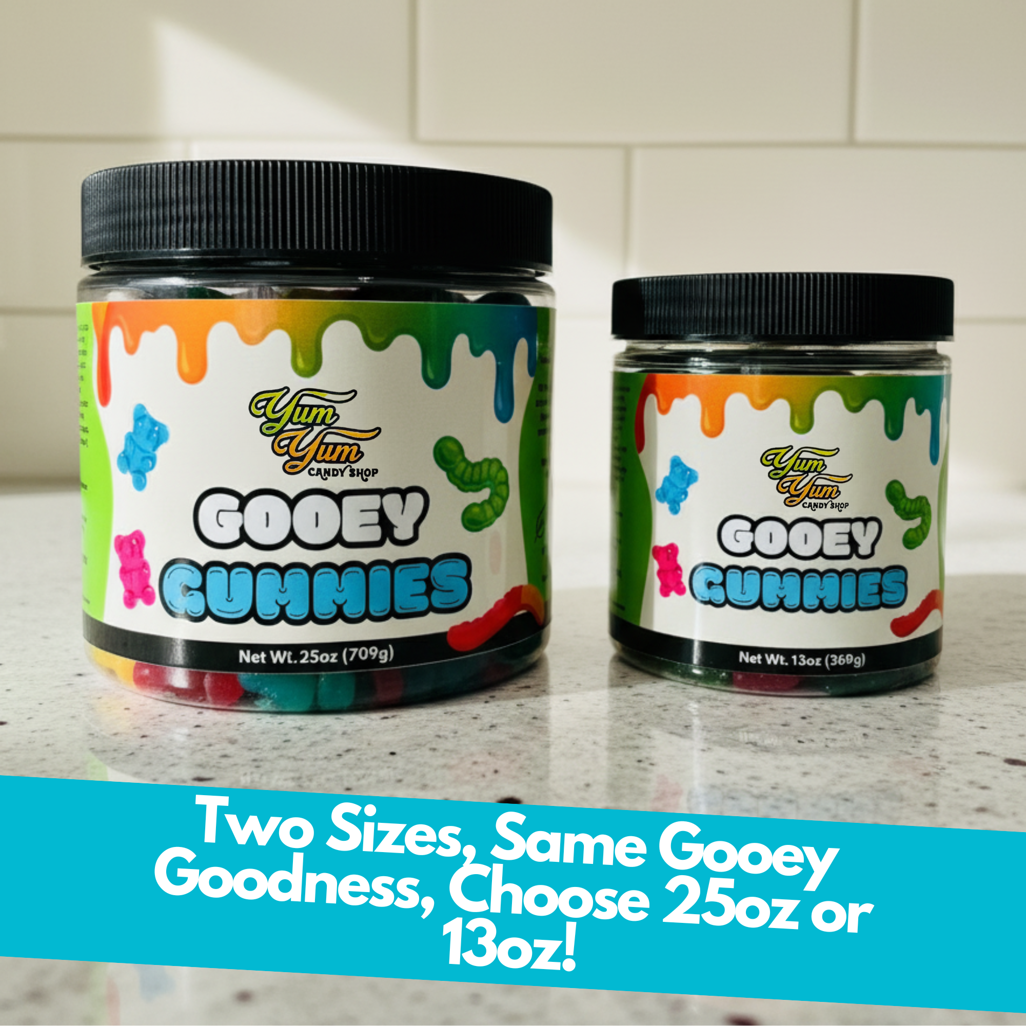 Sour Gooey Gummies – Blue Raspberry, Wild Cherry & Green Apple | Candy