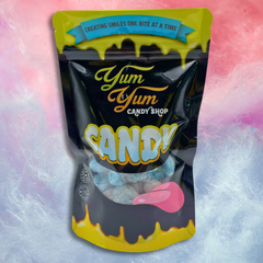 Cotton Candy Fruit Splasherz Blue Raspberry and Cherry Flavored 10 oz Bag Triple Coated Gushing Candy Snack