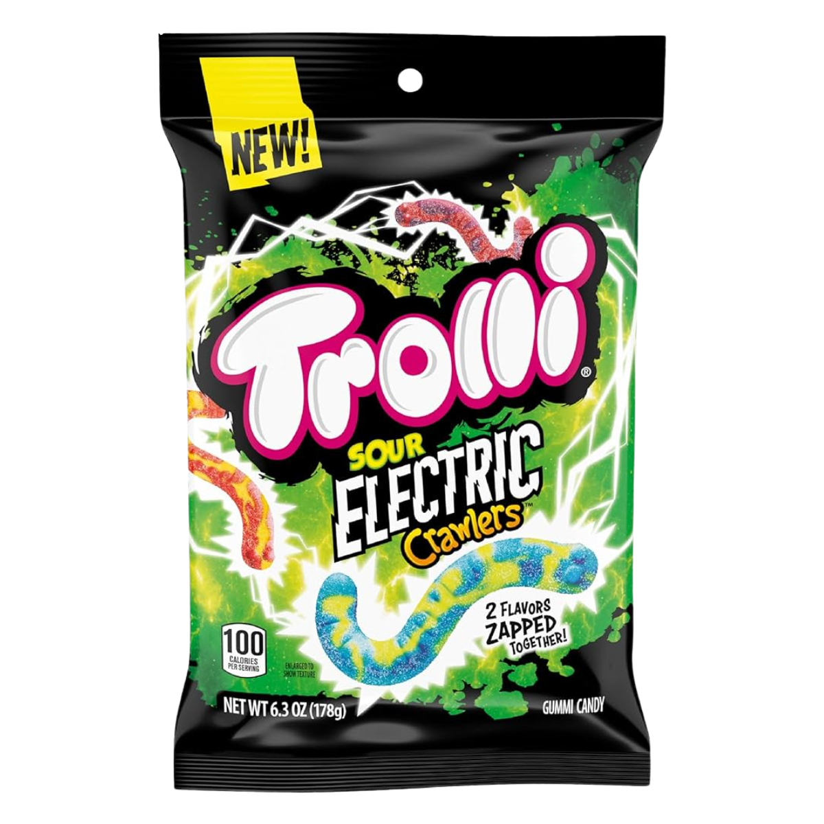 Trolli Gummy Candy Sour Bright Mix and Match 4.2 oz Bags Eggs Crawlers Strawberry Puffs Peachy Fruit Punch Sour Candy