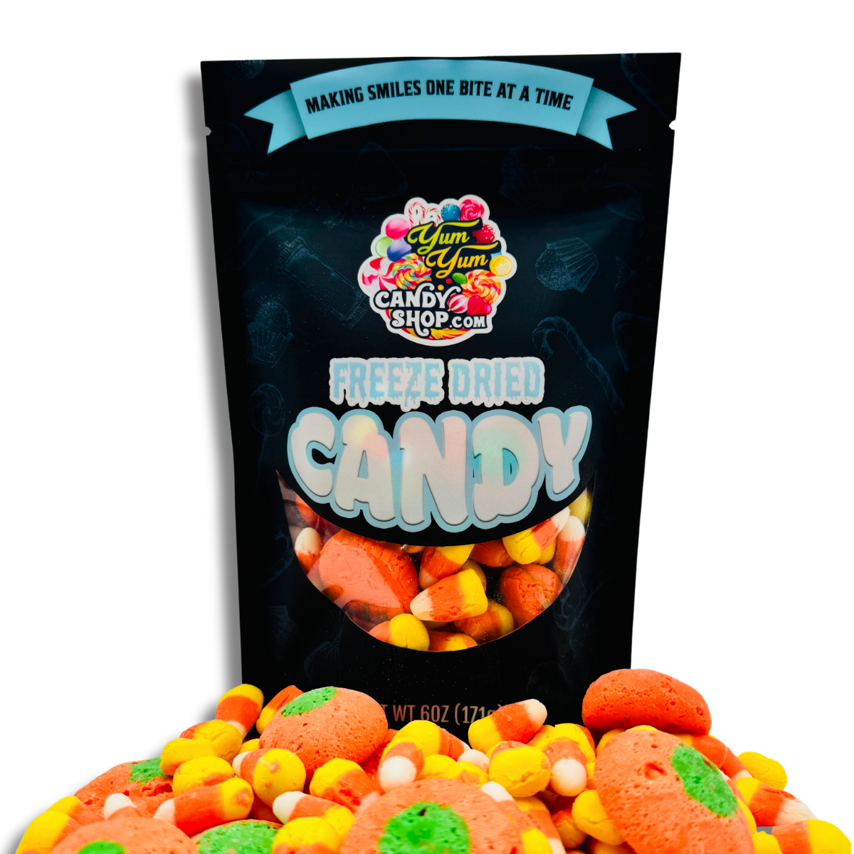 Freeze Dried Candy Corn & Pumpkin Spooky Mix Halloween Candy 6oz Bag