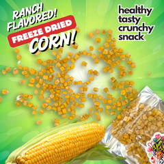 Freeze Dried Corn Snack Ranch Flavored Healthy Snack 3oz Bag Crispy Vegetable Snacks