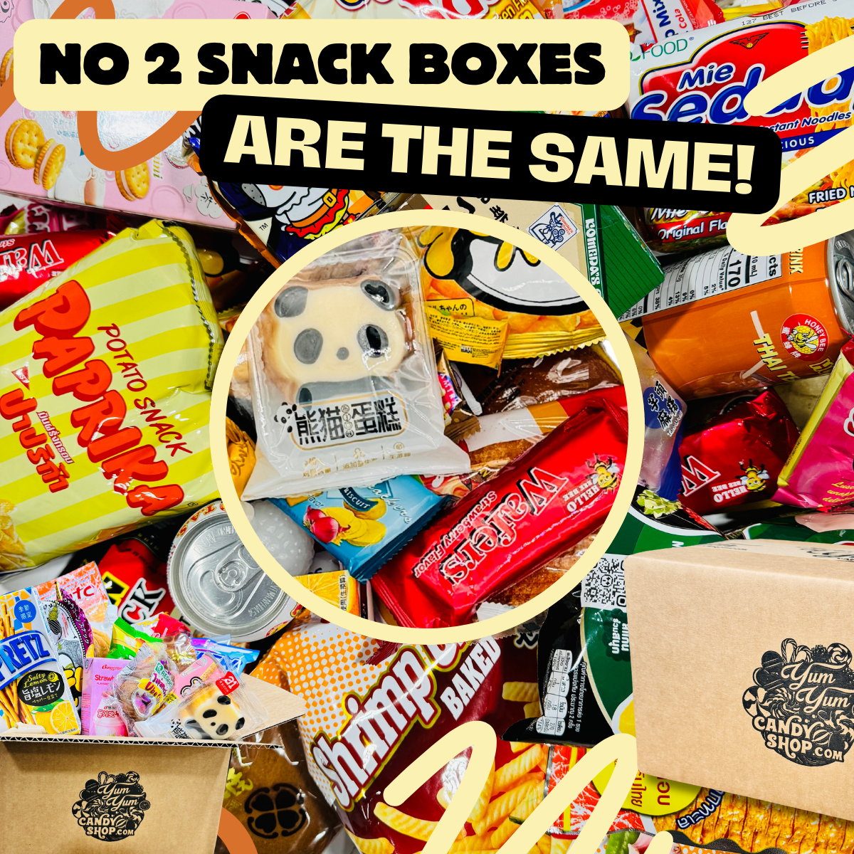 3lb or 5lb Exotic Asian Snack Box Sweets Candy Ramen Korean Japanese Chinese Variety International Snack Mix