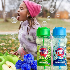 BubbleLick Edible Bubbles Green Apple Blue Raspberry Flavored – 2.5 oz Bottle