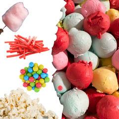 Summer Mix Freeze Dried Salt Water Taffy Candy Blend Licorice, Cotton Candy, Popcorn, & Bubble Gum