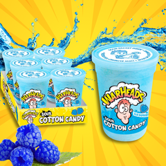 Warheads Cotton Candy Blue Raspberry With Sour Powder Packet 1.57 oz Container