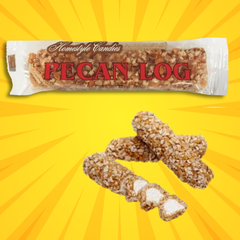 Crown Candy Pecan Logs Retro Classic Pecan Treat Individually Wrapped 2.5oz Pecan Log