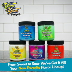 Candy Dipping Powder – Sour Blue Raspberry, Wild Cherry & Cotton Candy | Yum Yum Candy Shop