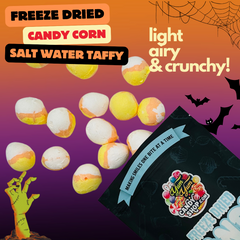 Freeze Dried Candy Corn Salt Water Taffy Huge 5oz Bag Halloween Candy