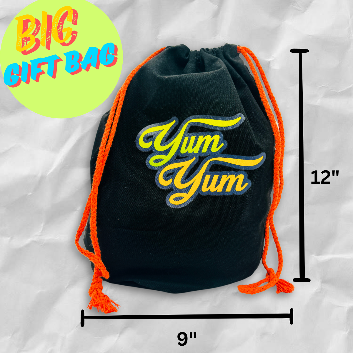 Yum Yum Candy Shop Drawstring Gift Bag Birthdays Graduation Holidays