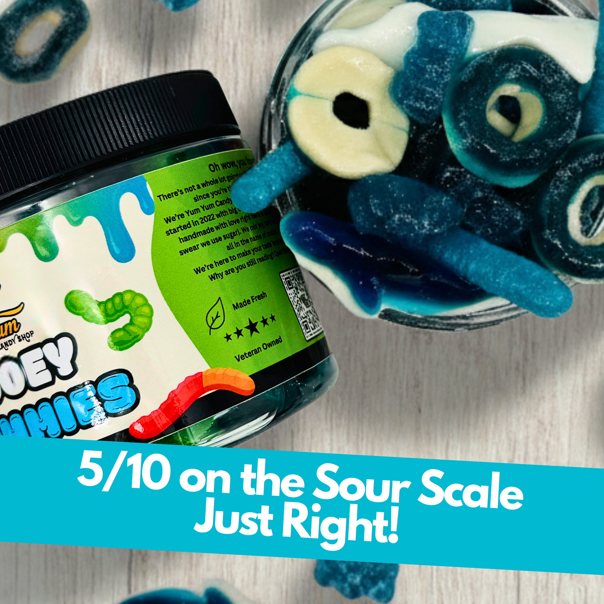 Sour Gooey Gummies – Blue Raspberry, Wild Cherry & Green Apple | Candy