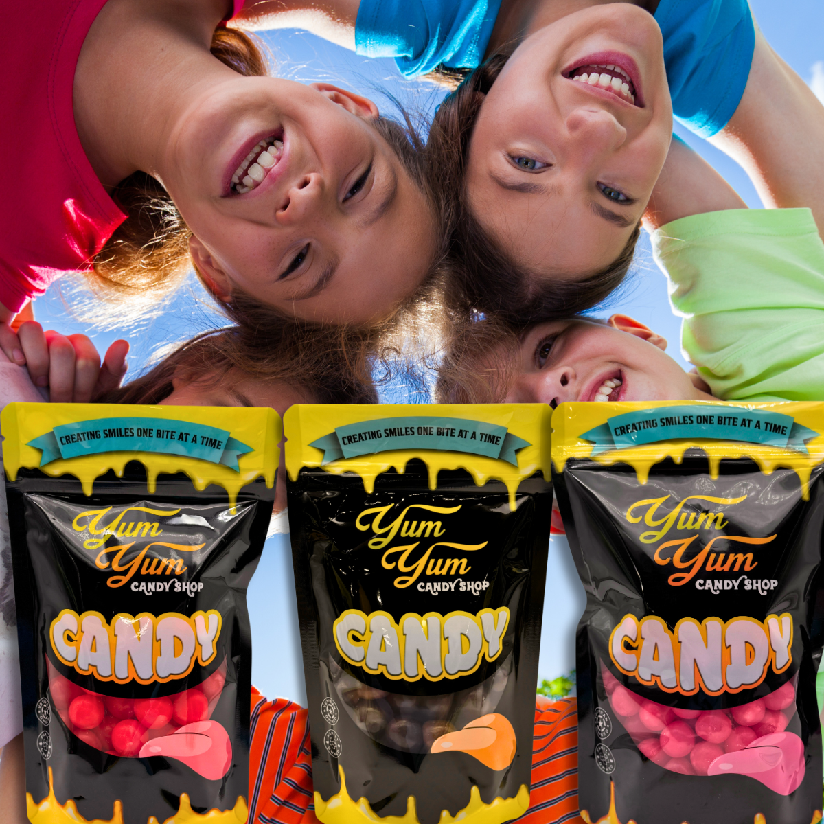 Fruit Sours Candy Cherry, Grape, and Grapefruit Chewy Candy 8 oz or 1 lb Bag