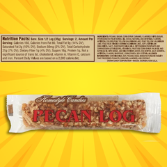 Crown Candy Pecan Logs Retro Classic Pecan Treat Individually Wrapped 2.5oz Pecan Log