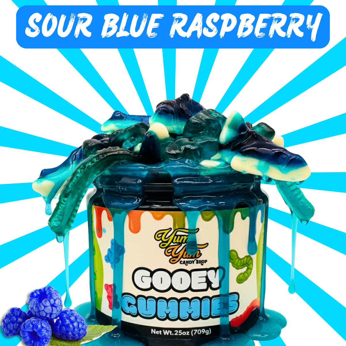 Sour Gooey Gummies – Blue Raspberry, Wild Cherry & Green Apple | Candy