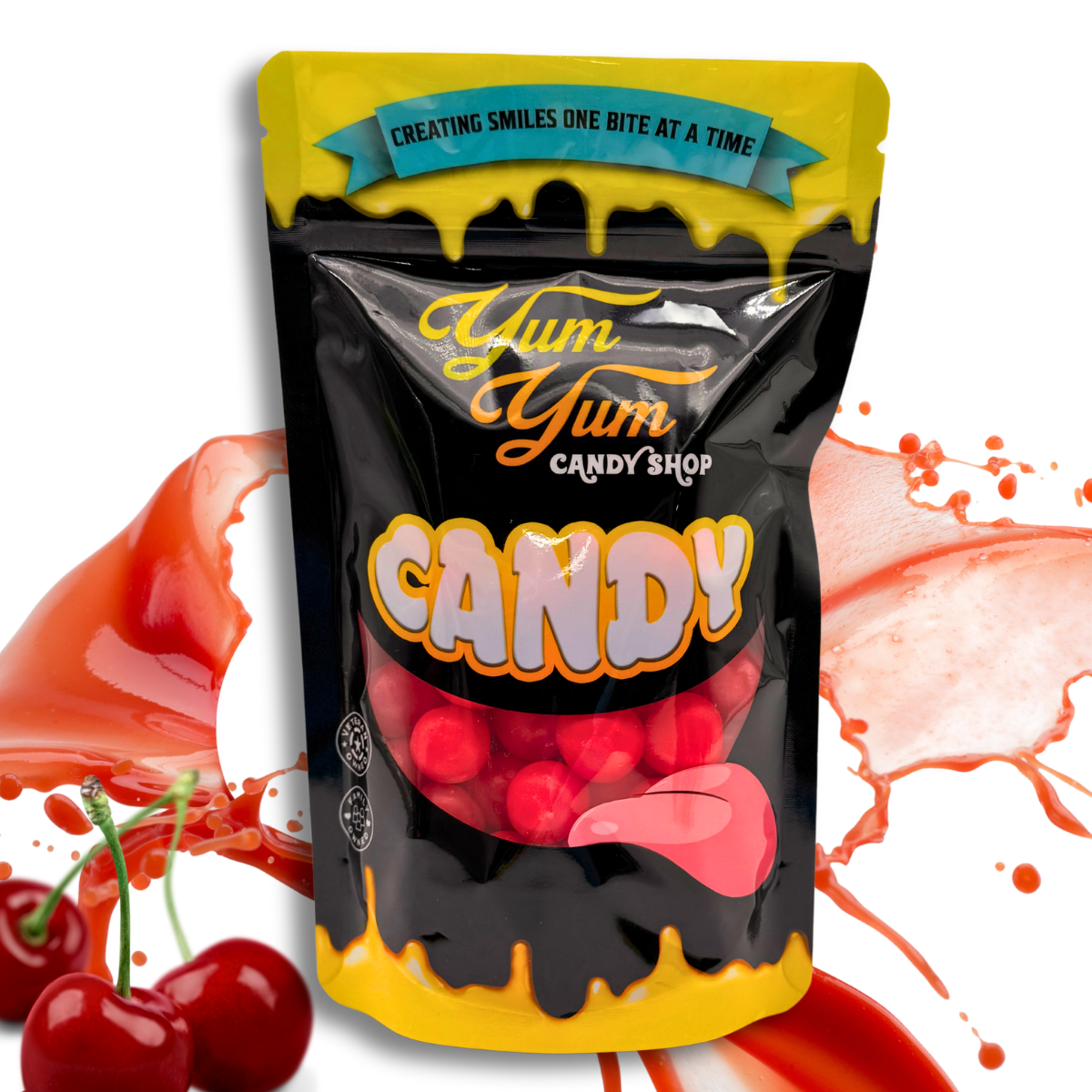 Fruit Sours Candy Cherry, Grape, and Grapefruit Chewy Candy 8 oz or 1 lb Bag