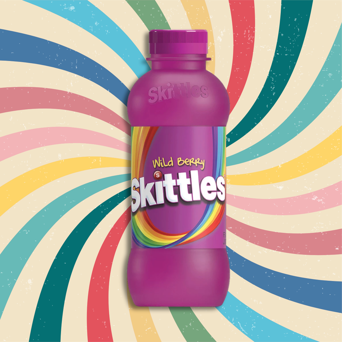 Skittles Wild Berry Drink – 14oz Bottle - Candy Flavored Fruity Drink Taste the Berry Rainbow