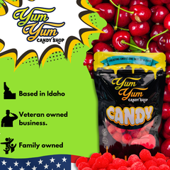 Extreme Sour Balls Candy 8oz Bag Super Sour Cherry or Green Apple Flavored Candy Balls