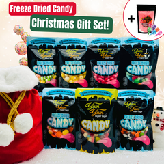 Christmas Gift Set Freeze Dried Candy Bundle Variety Pack With Ultimate Gummy Candy Mix Santa's Snack Sack