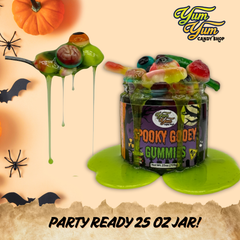 Sour Spooky Gooey Gummies Halloween Gummy Candy In Green Apple Slime Ultimate Scary Mix