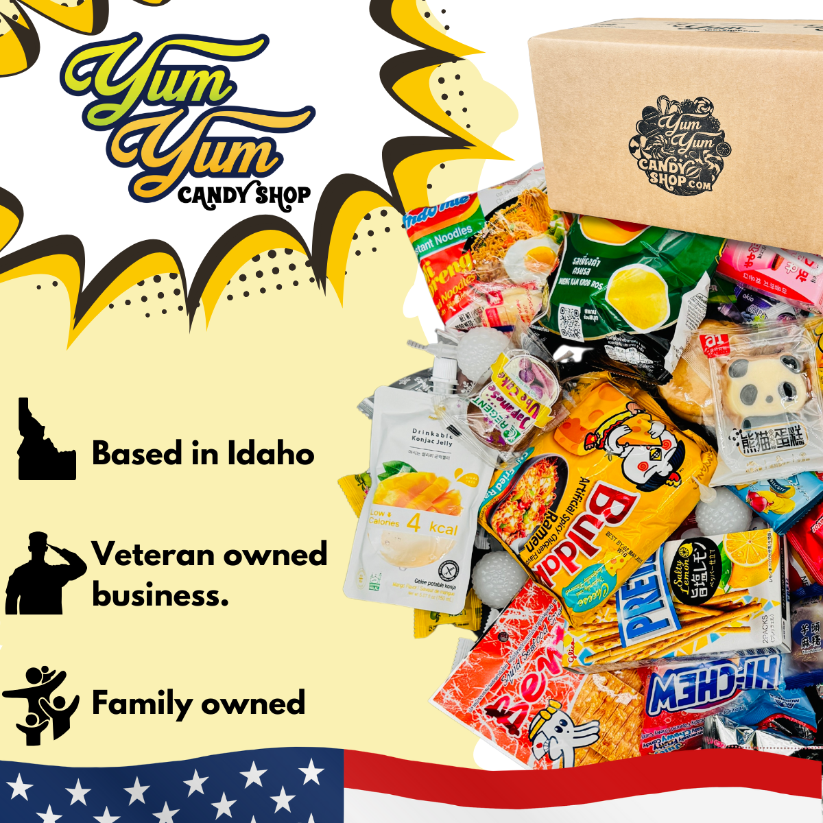 3lb or 5lb Exotic Asian Snack Box Sweets Candy Ramen Korean Japanese Chinese Variety International Snack Mix