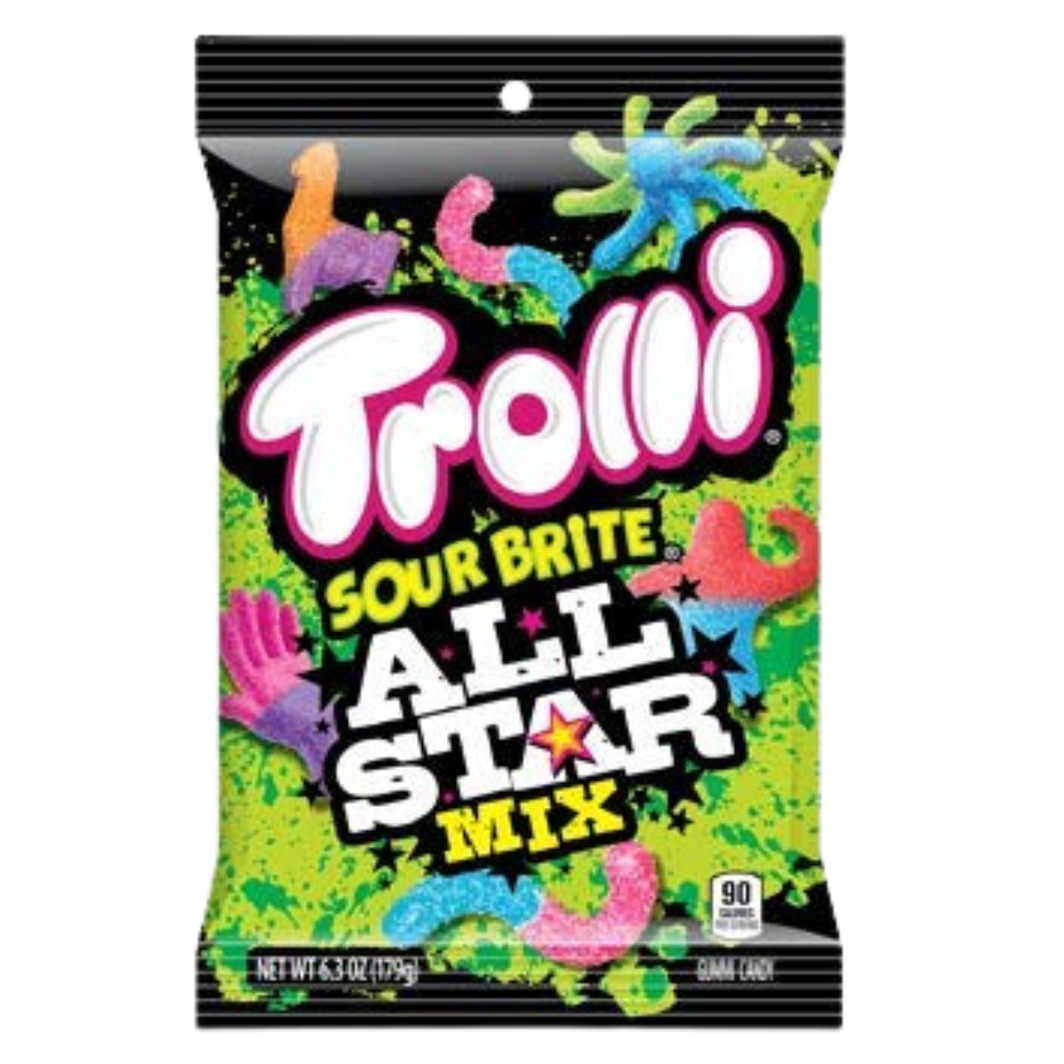 Trolli Gummy Candy Sour Bright Mix and Match 4.2 oz Bags Eggs Crawlers Strawberry Puffs Peachy Fruit Punch Sour Candy