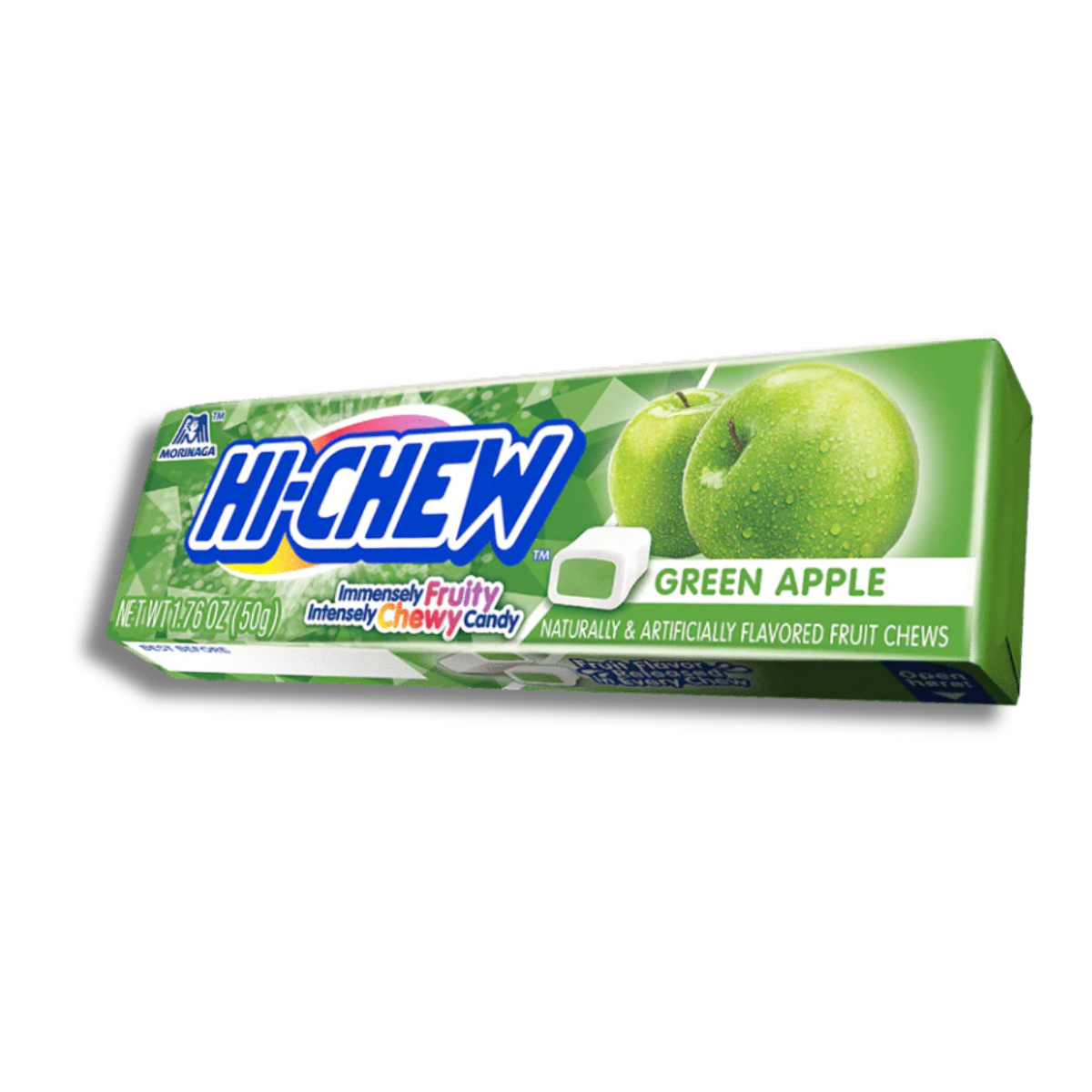 Hi-Chew green apple chewy fruit candy stick gluten free