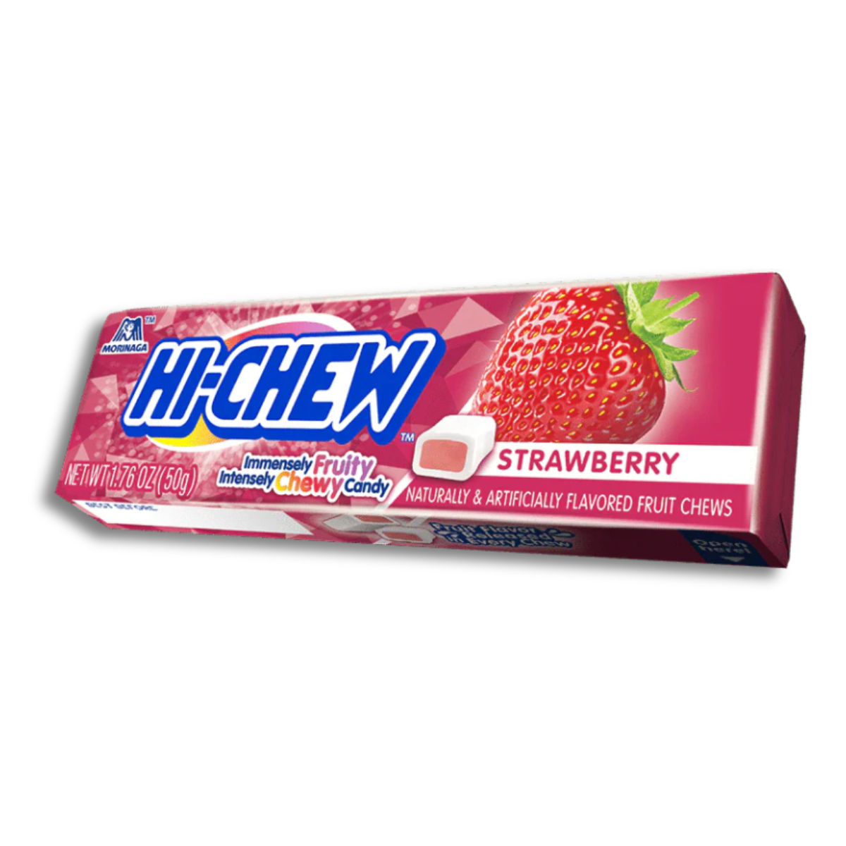 Hi-Chew strawberry chewy fruit candy stick gluten free