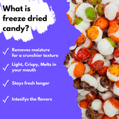 Benefits of freeze dried candy – crunchy texture, longer freshness, intensified flavors