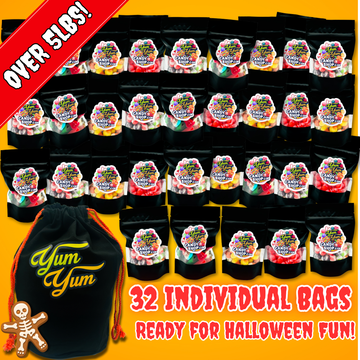 Halloween Freeze Dried Candy Party Pack of Freeze Dried and Gummy Candy Bundle