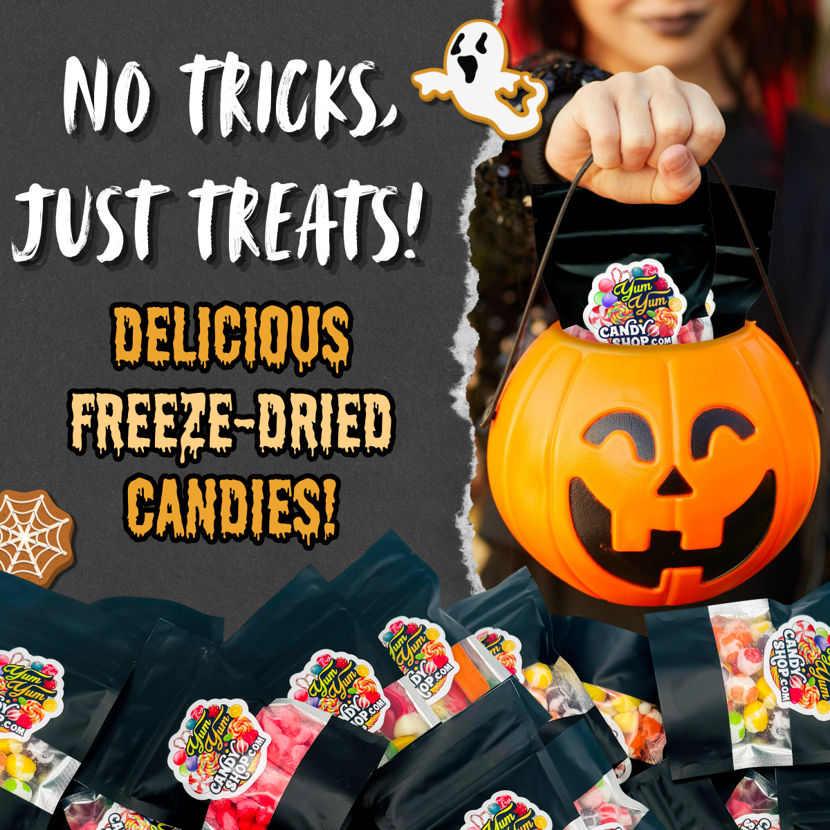 Halloween Freeze Dried Candy Party Pack of Freeze Dried and Gummy Candy Bundle