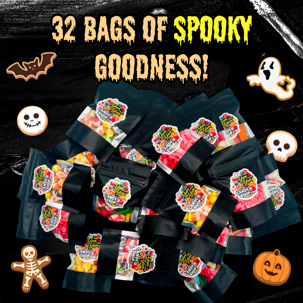 Halloween Freeze Dried Candy Party Pack of Freeze Dried and Gummy Candy Bundle