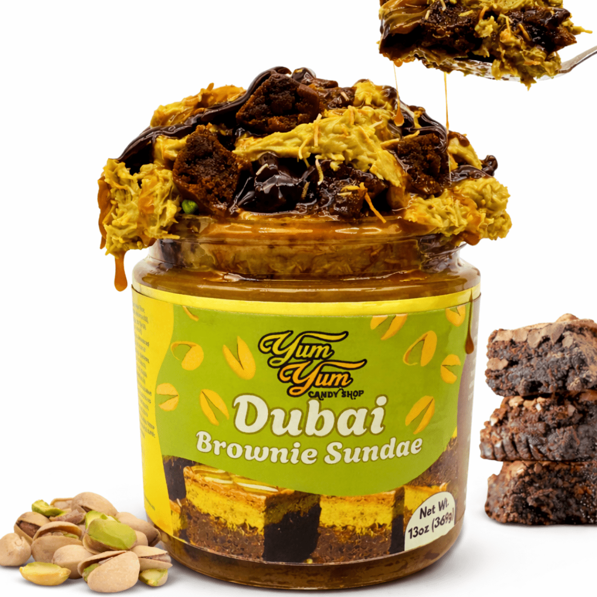 Dubai browie sundae from Yum Yum Candy Shop