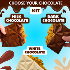 Dubai Chocolate Bar Kit lets you choose between milk, dark, or white chocolate