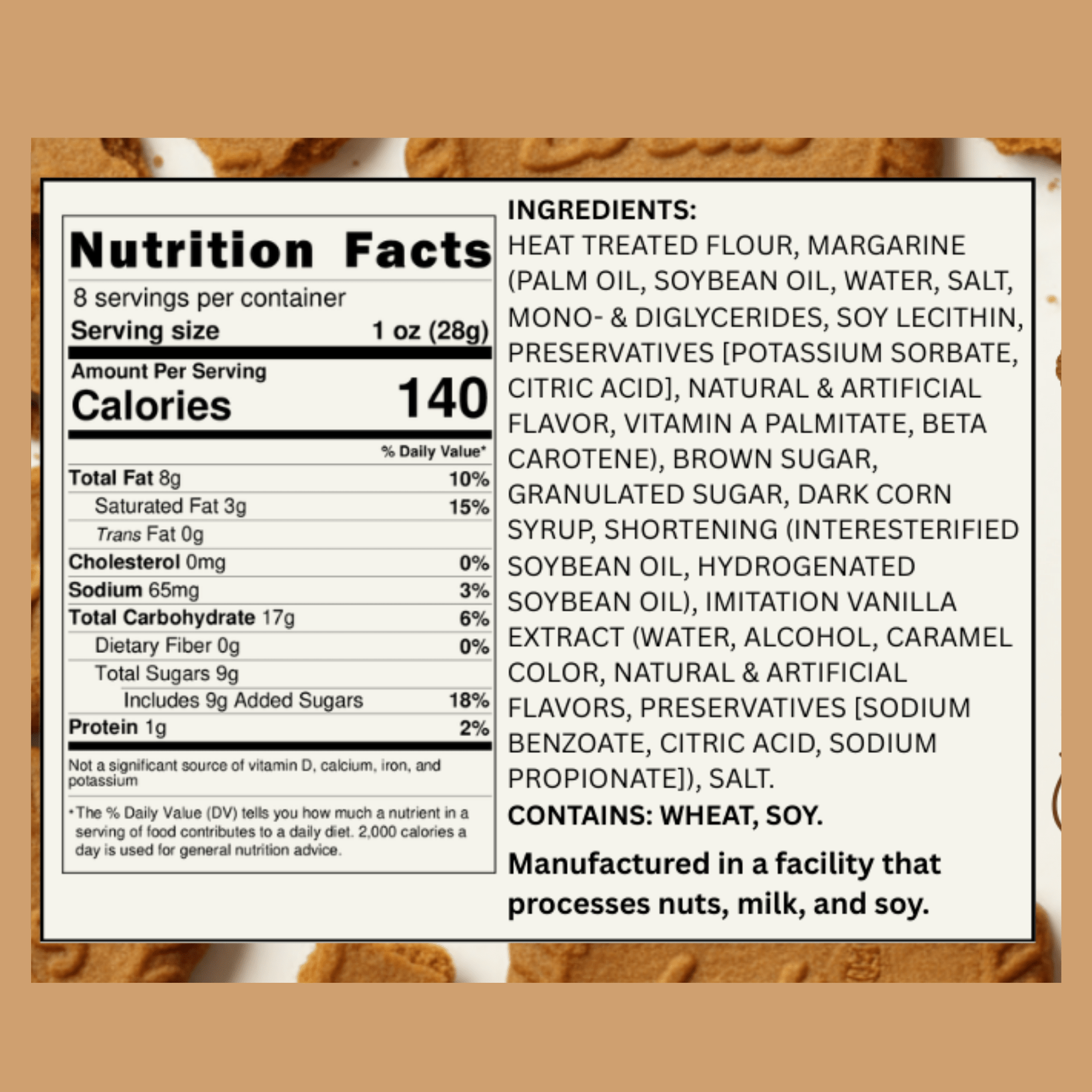 Edible Cookie Butter Cookie Dough Nutrition info