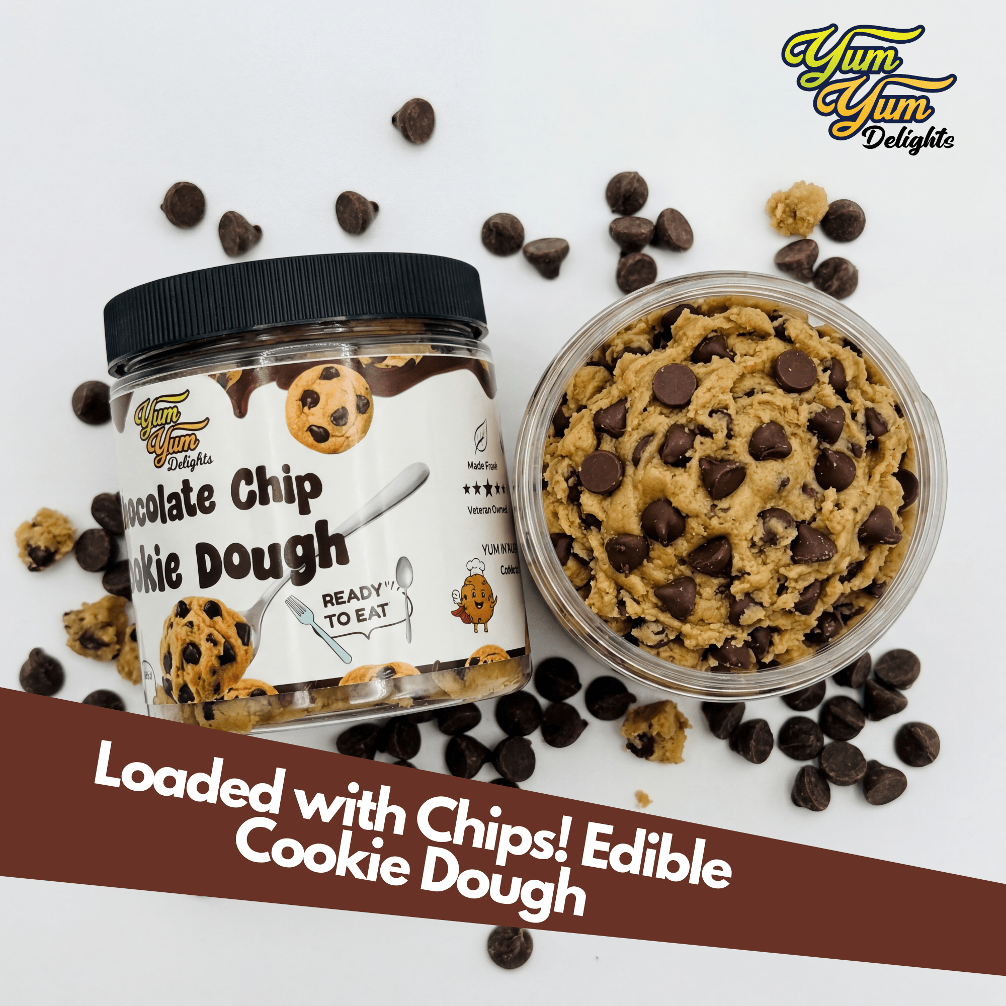 Edible Chocolate Chip Cookie Dough – The Ultimate No-Bake Treat - Yum Yum Delights - Yumyumcandyshop