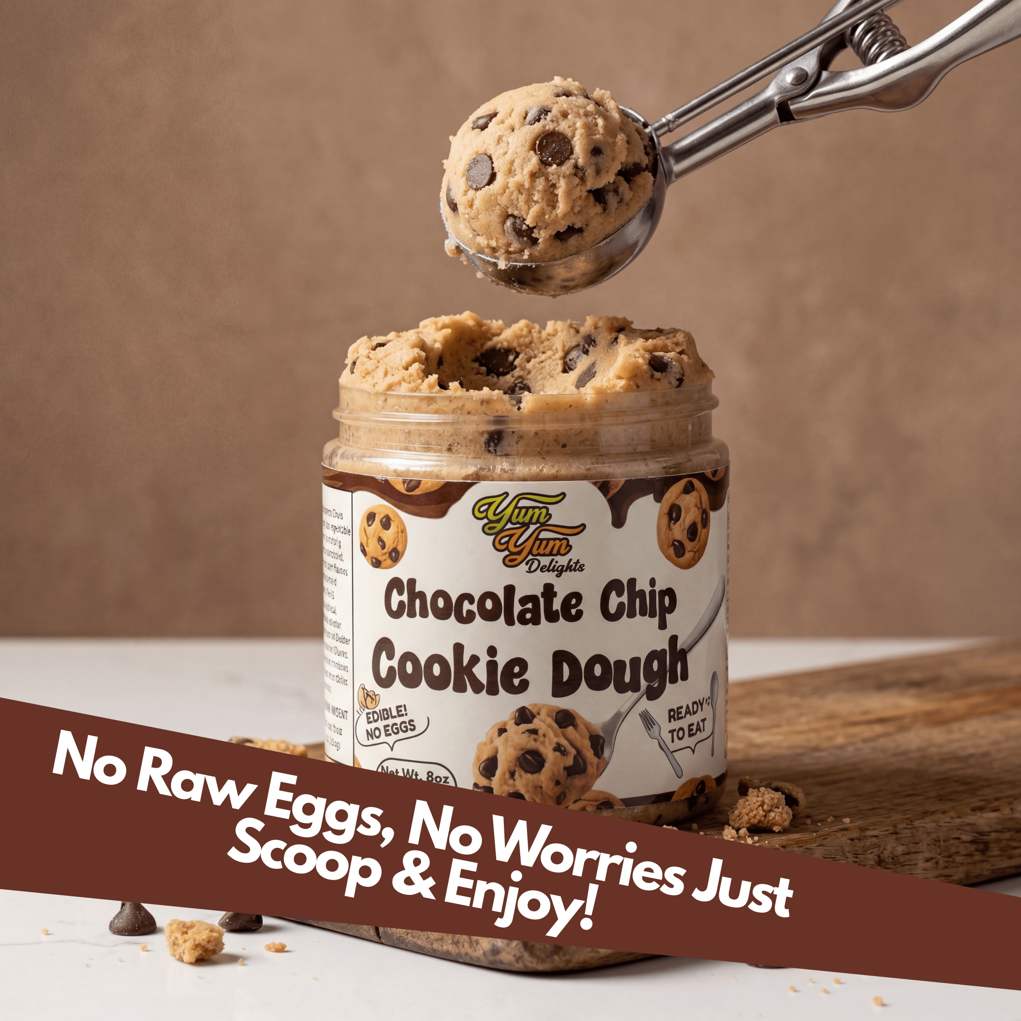 Edible Chocolate Chip Cookie Dough – The Ultimate No-Bake Treat - Yum Yum Delights - Yumyumcandyshop