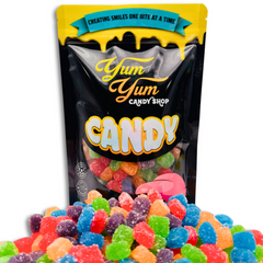 Yum Yum Candy Shop Extreme Sour Gummy Candy Cubes – 5 fruity flavors and colorful candies