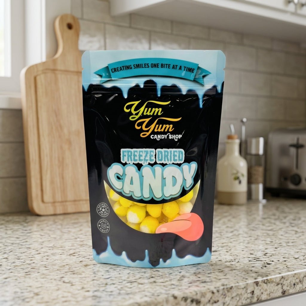 Freeze-Dried Lemon Balls – Zesty Crunchy Snack – Yumyumcandyshop