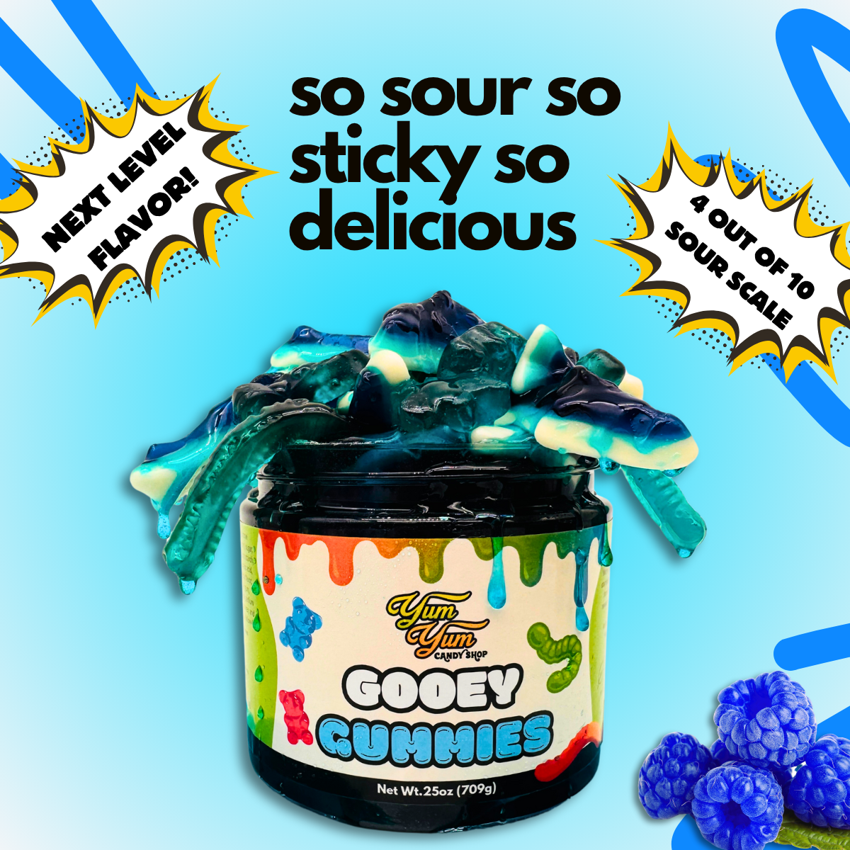 Sour Gooey Gummies – Sour Ooze Candy in Fruity Flavors | Yum Yum Candy ...
