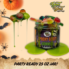 Sour Spooky Gooey Gummies Halloween Gummy Candy In Green Apple Slime Ultimate Scary Mix