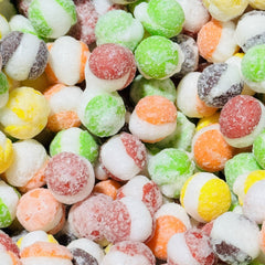A close up image of Yum Yum Candy Shop's sour rainbow krunchies